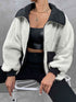 'Zelda' Collared Contrast Jacket - Celes Fashion